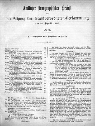 No. 15, 25. April 1889