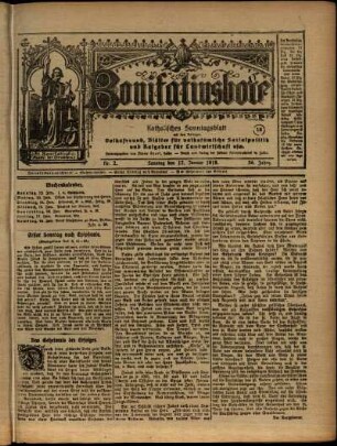 Ausgabe vom Sonntag, den 12. Januar 1919.