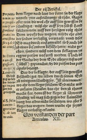 Von vorstanden der part Articulus. XII.