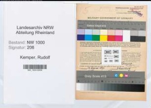 Entnazifizierung Rudolf Kemper, geb. 12.08.1892 (Kaufm.Angest.)