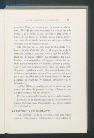 "La Porteña" y sus habitantes
