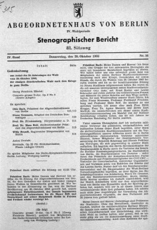Nr. 16(81), 20. Oktober 1966