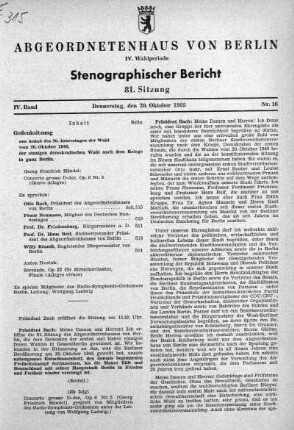 Nr. 16(81), 20. Oktober 1966