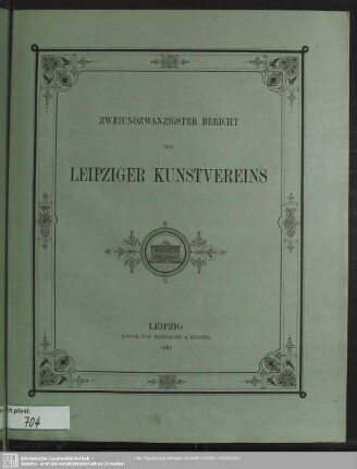 22.1883: Bericht des Leipziger Kunstvereins