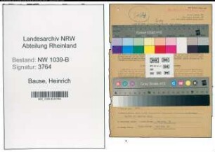 Entnazifizierung Heinrich Bause , geb. 23.05.1900 (Maler)