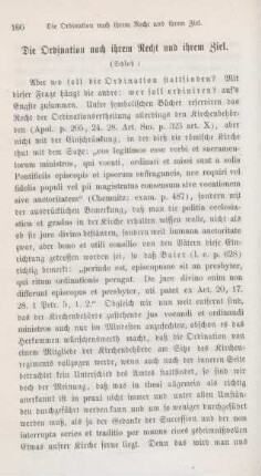 160-167 Die Ordination nach ihrem Recht und ihrem Ziel : Schluss