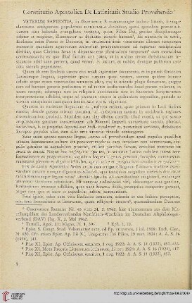 5: Constitutio Apostolica De Latinitatis Studio Provehendo