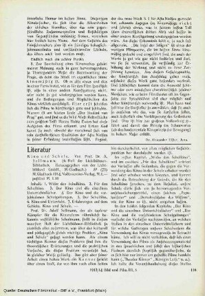 Kino und Schule. Von Prof. Dr. A. Sellmann