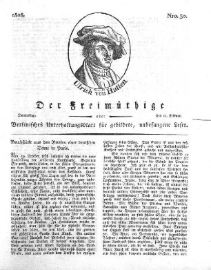 Nro. 30, Donnerstag, den 11. Februar 1808