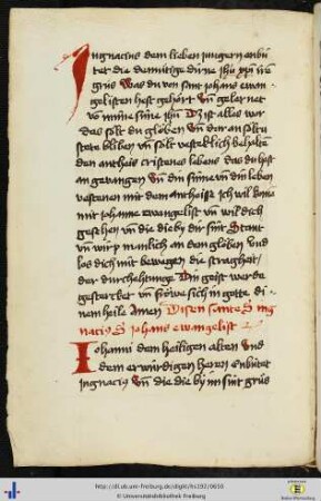 Disen sante sanctus ingnacius sanctus johans ewangelist.