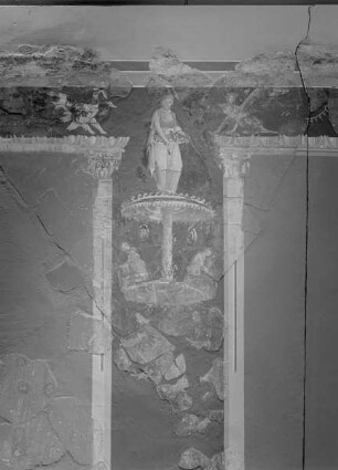 Wandbild: Schirmkandelaber mit der Göttin Pomona