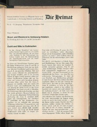 Nr. 11, 75. Jahrgang, Neumünster, November 1968