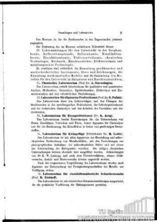 12. Laboratorium für Allgemeine Probierkunst