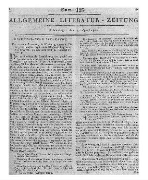 [Klinger, F. M. von]: Betrachtungen und Gedanken über verschiedene Gegenstände der Welt und der Litteratur. Köln: Hammer; Sankt Petersburg 1803