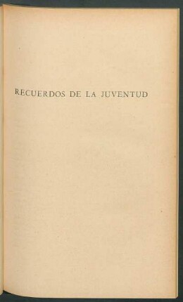 Recuerdos de la juventud