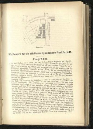 Wettbewerb für ein städtisches Gymnasium in Frankfurt a. M.