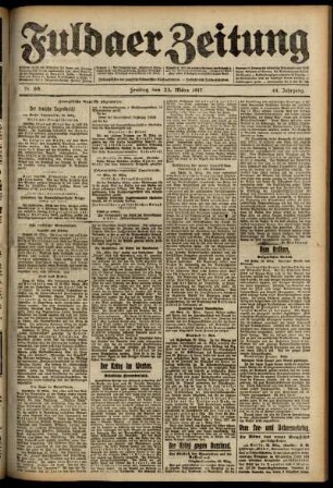 Ausgabe vom Freitag, den 23. März 1917.