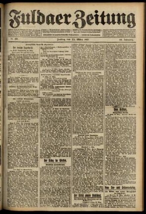 Ausgabe vom Freitag, den 23. März 1917.