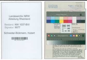 Entnazifizierung Hubert Schneider-Bickmann , geb. 23.12.1901 (Landwirt)