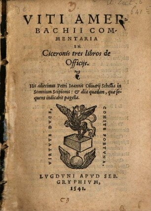 Commentaria in Ciceronis tres libros de officiis