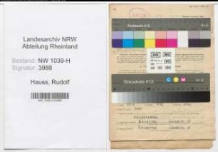 Entnazifizierung Rudolf Hauss , geb. 17.11.1922 ()