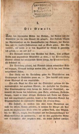 Flugschrift, [1.] (1832). - 20 S.