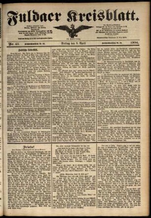 Ausgabe vom Freitag, den 08. April 1904.