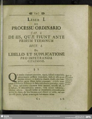 Liber I. De Processu Ordinario