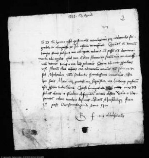 Georg III. an Fürst Joachim, seinen Bruder