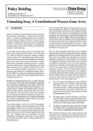 Unmaking Iraq : a constitutional process gone awry