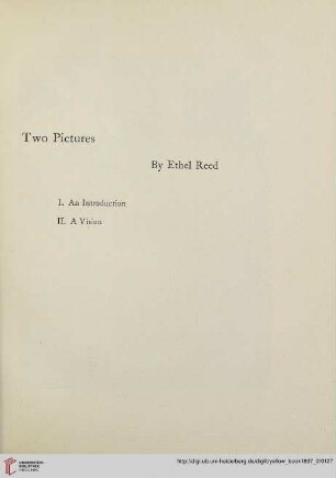 Plates: Two pictures by Ethel Reed