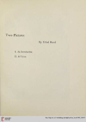 Plates: Two pictures by Ethel Reed