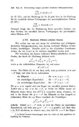 § 282. Confocale Flächen zweiten Grades.