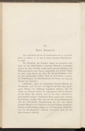 IV. Der Bauch.