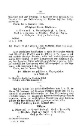 Beitritt zur allgemeinen Wittwen-Verpflegungs-Anstalt : [I. Allgemeine Verhältnisse der Behörden und Beamten]