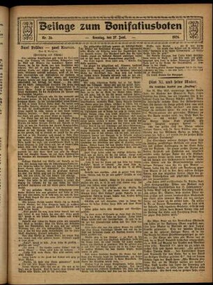 Zweite Ausgabe vom Sonntag, den 27. Juni 1926.