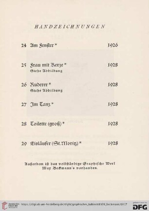 Handzeichnungen (Nr. 24-29)