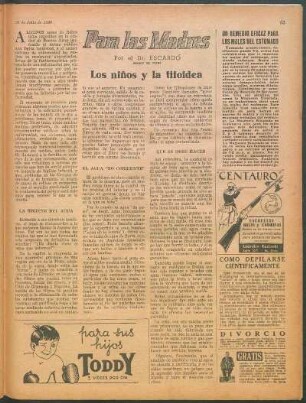Para las madres : Los niños y la titoidea