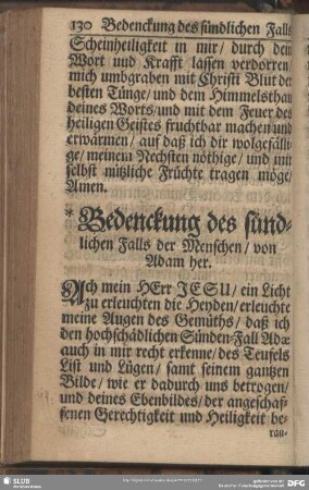 Bedenckung des sündlichen Falls der Menschen, von Adam her