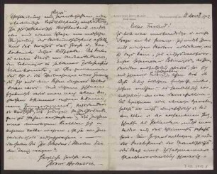 Schreiben an Hermann Muthesius (Brief)