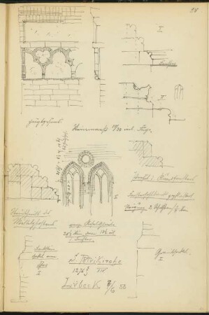 Dom, Lübeck: Details (aus: Skizzen- und Fotoalbum 1)