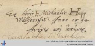 [Provenienz]: Hepp, Michael