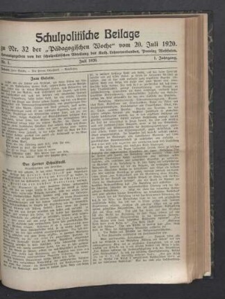 ¬Der¬ Herner Schulstreik : Grundsätzliches und Kritisches
