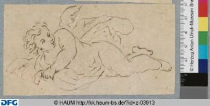 Liegender Putto nach links