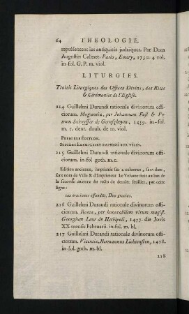 64-132, Liturgies