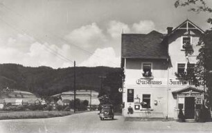 Graupa (Pirna-Graupa), Richard-Wagner Straße 50. Gasthaus zum tiefen Grund. Eingangsseite