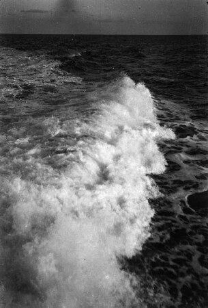 Welle : Heckwelle eines Schiffs.