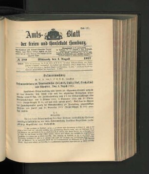 No. 190, 1. August 1917