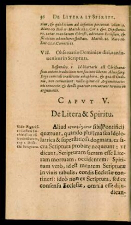 Caput V. De Litera & Spiritu.