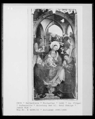Hochaltar, rechter Altarflügel mit der Anbetung der Heiligen Drei Könige
